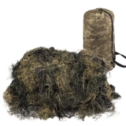 Mil-Tec Ghillie Cover Anti Fire Camouflage Net 140x100 cm - Woodland